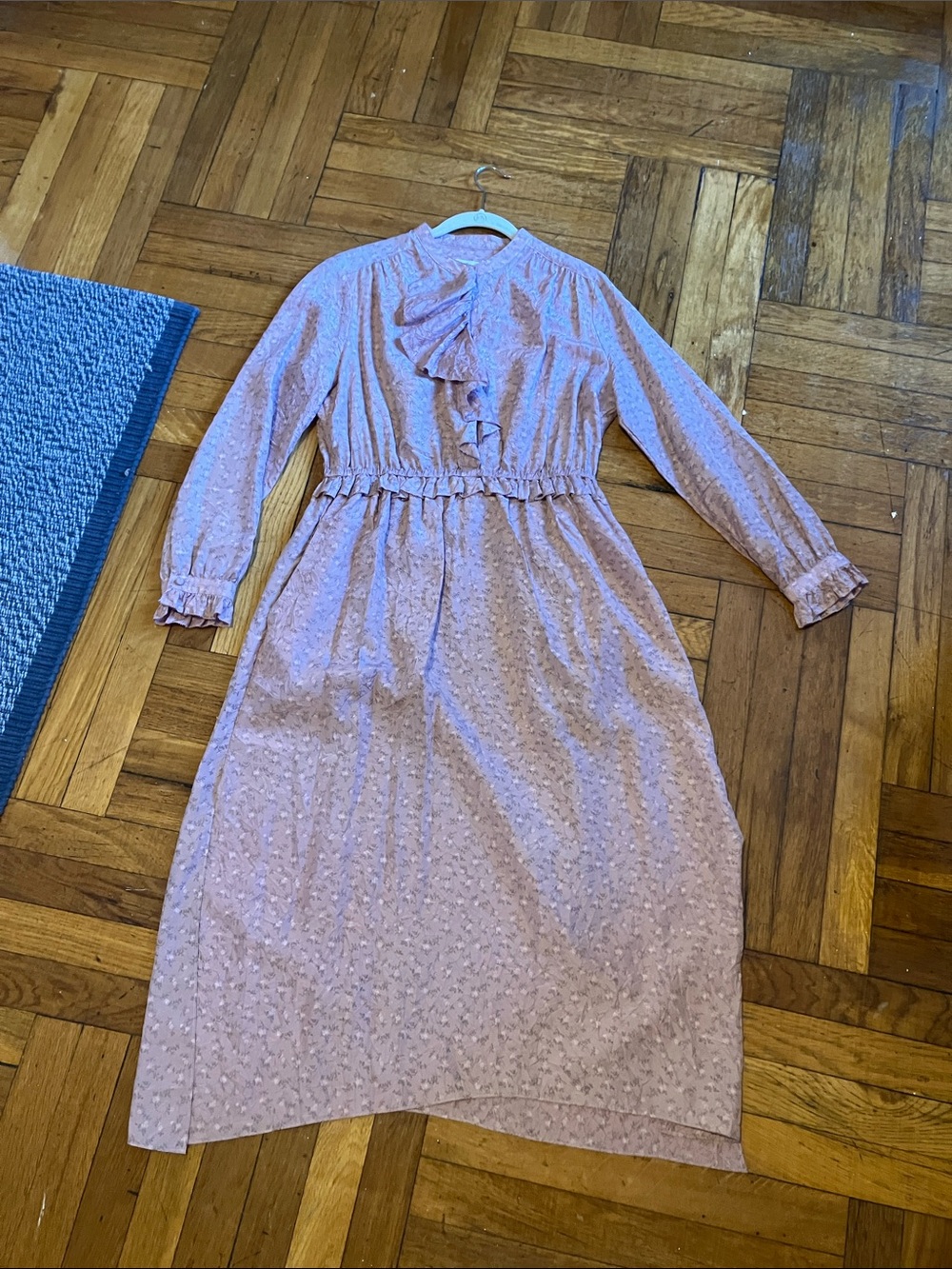 Coach Pink Floral Midi silk Dress